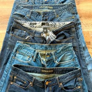 Selling A lot of 5, brand named jeans, size 8